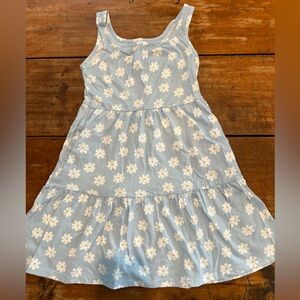 Old Navy Light Blue Floral Kids Dress - Size Small (6-7)